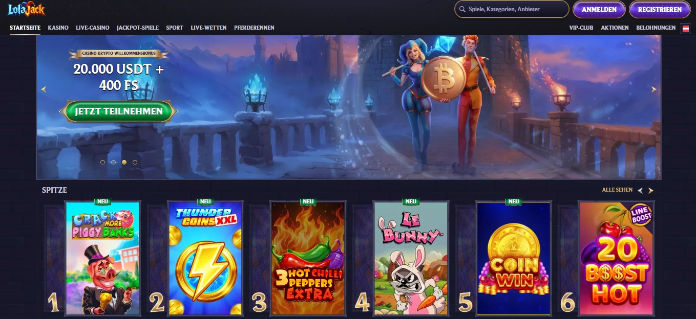 LolaJack Online Casino Österreich